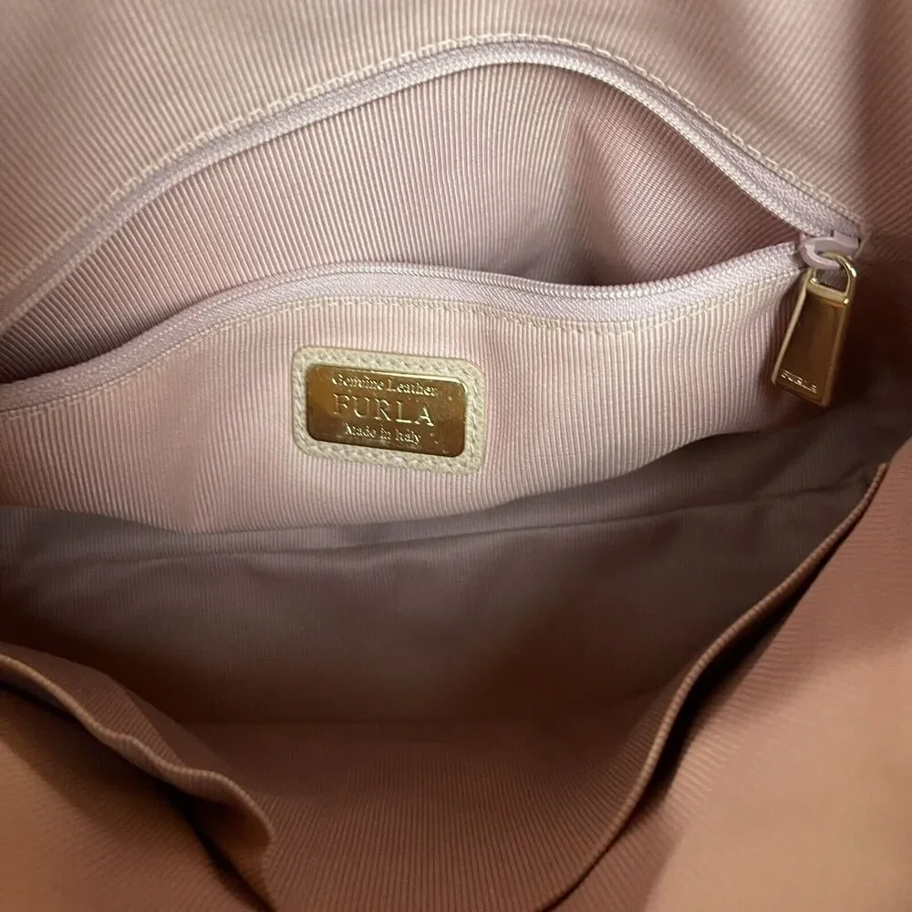 Furla Piper M Handbag Shoulder Bag 2Way Crossbody Leather Pink G5996